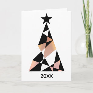 Rose Gold Simple Christmas Corporate Card