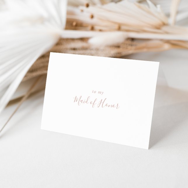 Rose Gold Simple Minimalist Bridal Party Thank You (Creator Uploaded)