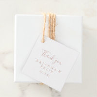 Rose Gold Simple Minimalist Wedding Favour Tags