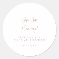 Rose Gold Sip Sip Hooray Bridal Shower  