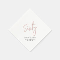 Rose gold Sixty | Modern Adult 60th Birthday Party