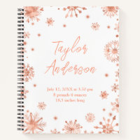 Rose Gold Snowflakes on White Birth Stats