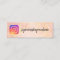 rose gold social media business card