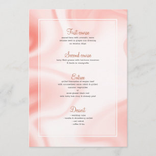 Rose-gold soft marble swirls menu