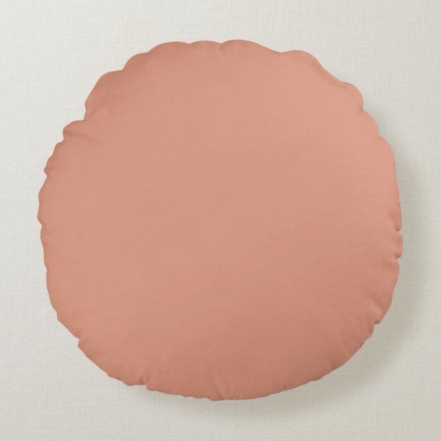 Rose Gold Solid, Modern, Simple Round Cushion (Front)