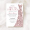Rose Gold Sparkle Dress 60th Birthday Invite