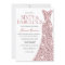 Rose Gold Sparkle Dress 60th Birthday Invite
