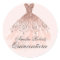 Rose Gold Sparkle Dress Quinceanera Sticker