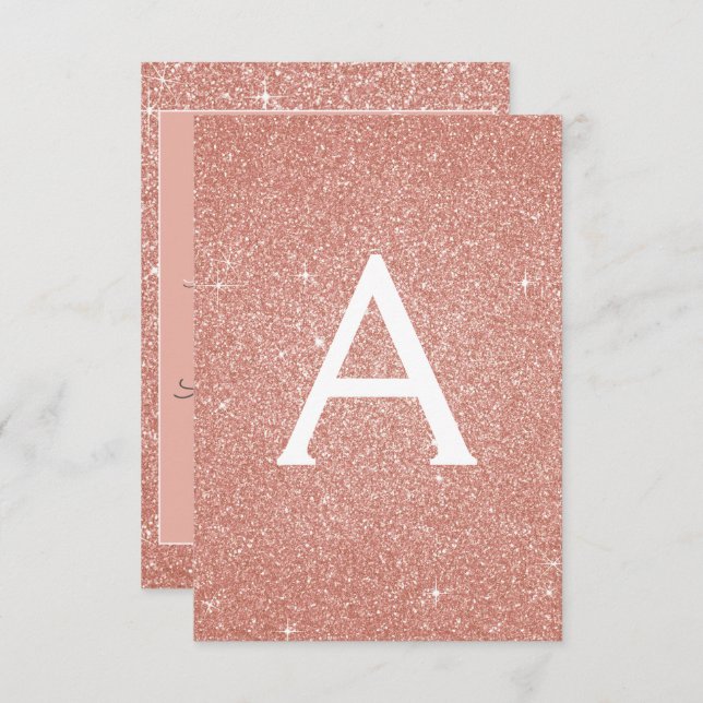 Rose Gold Sparkle Glitter 50th Birthday Party Invitation (Front/Back)