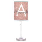 Rose Gold Sparkle Glitter Monogram Name & Initial