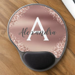 Rose Gold Sparkle Glitter Monogram Name Mousepad<br><div class="desc">Rose Gold Sparkle Faux Glitter Ombre Metallic Foil Monogram Name Monogram Mousepad. This Mouse pad can be customised to include your first name. Please contact the designer for customised matching items.</div>