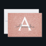 Rose Gold Sparkle Glitter Sweet 16 Save the Date<br><div class="desc">Rose Gold - Blush Pink Sparkle Glitter Sweet Sixteen Monogram Name and Initial Birthday Party Save the Date Invitation. This invitation is perfect for the Rose Gold Sparkle Glitter Sweet 16 Birthday Party looking to celebrate in Pink Rose Gold.</div>