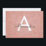 Rose Gold Sparkle Glitter Sweet 16 Save the Date<br><div class="desc">Rose Gold - Blush Pink Sparkle Glitter Sweet Sixteen Monogram Name and Initial Birthday Party Save the Date Invitation. This invitation is perfect for the Rose Gold Sparkle Glitter Sweet 16 Birthday Party looking to celebrate in Pink Rose Gold.</div>