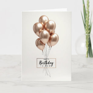 Rose Gold Sphere Birthday Card