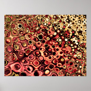 Rose Gold Spotted Design Poster