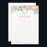 Rose Gold Spring Floral Wedding Well Wishes   Advice Card<br><div class="desc">This rose gold spring floral wedding well wishes advice card is perfect for a rustic wedding. The design features a wealth of colourful peonies and green foliage, neatly bunched into charming bouquets, inspiring natural beauty. These cards are perfect for a wedding, bridal shower, baby shower, graduation party & more. Personalise...</div>