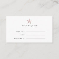Rose Gold Starfish coastal wedding song request