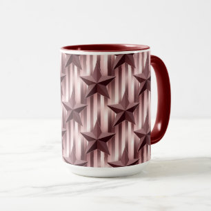 Rose Gold Stars Striped Combo Mug