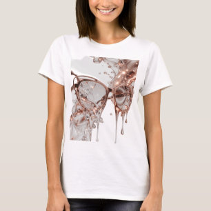 ROSE GOLD SUNGLASSES WITH WATER SPLASHES AND DIAMO T-Shirt