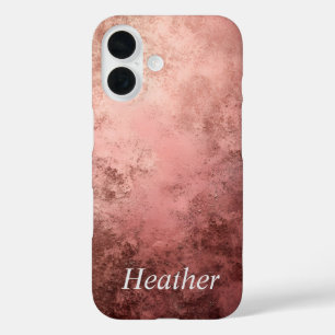 Rose Gold Textured Background  iPhone 16 Case