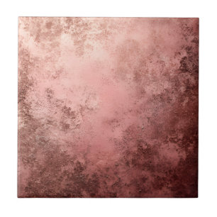 Rose Gold Textured Background Ceramic Tile