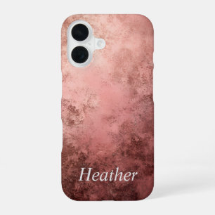 Rose Gold Textured Background iPhone 16 Case