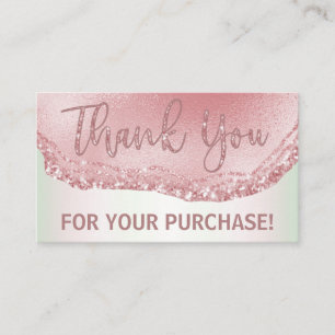 Rose Gold Thank You Purchase Insert
