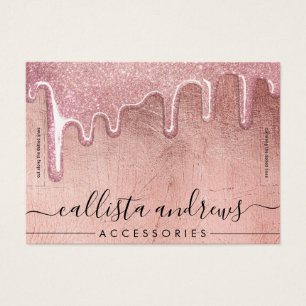 Rose Gold Thick Glitter Drips  Bracelet Display