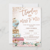 Rose Gold Traveling Miss to Mrs Bridal Shower