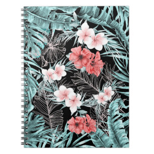 Rose Gold Tropical Botanical Island Paradise Chic Notebook