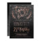 Rose gold typography black glitter 21st Birthday