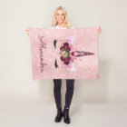 Rose Gold Unicorn Sparkle Princess Monogram Name