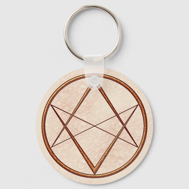 Rose Gold Unicursal Key Ring (Front)