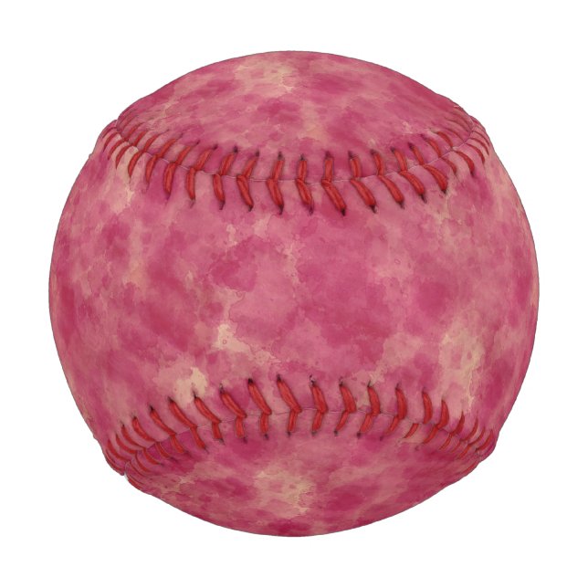 Rose Gold Watercolor Abstraction Baseball (Front)
