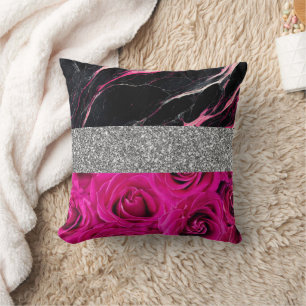 Rose Gold Watercolor Luxury Gold Glitter Blush Cushion