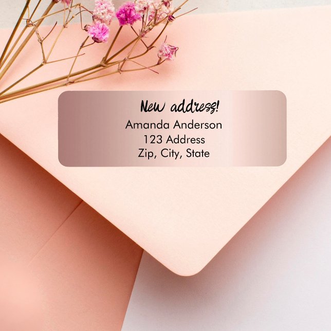 Rose gold we have moved new return address label (Creator Uploaded)
