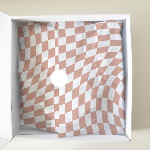 Rose Gold Wedding Collection Check Chequered Tissue Paper