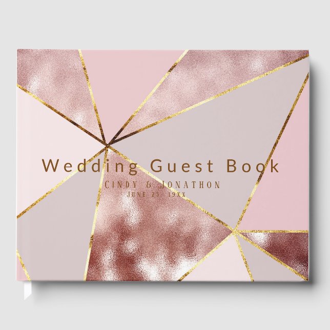 Rose/Gold Wedding Guest Book (Front)