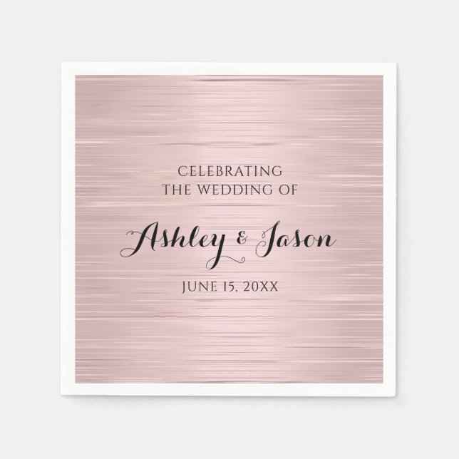 Rose Gold Wedding Paper] Napkin (Front)