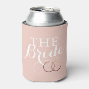 Rose Gold Wedding Ring Blush Bride Can Cooler