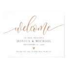 Rose Gold Welcome Wedding Sign