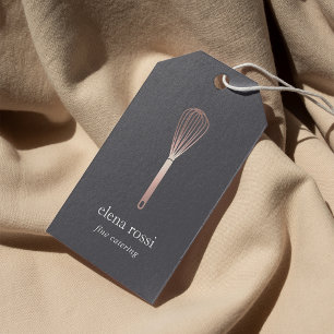 Rose Gold Whisk   Chef Catering Bakery Hang Tags