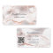 Rose gold white agate marble QR code