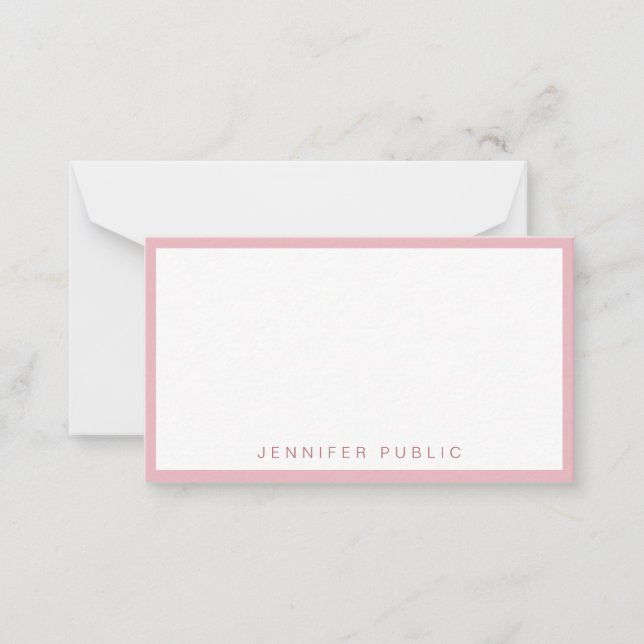 Rose Gold White Simple Template Modern Elegant (Front)