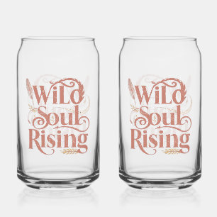 Rose Gold Wild Soul Rising Free Spirit Can Glass