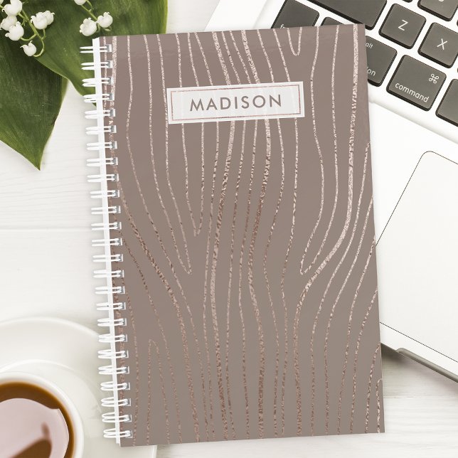 Rose Gold Wood Grain Abstract Luxe Glam Planner (Creator Uploaded)
