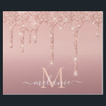 Rose Gold Wrapping Paper Custom Name and Letter<br><div class="desc">Monogram Name Text Rose Gold Blush Glitter Sparkle Personalised Birthday - Anniversary or Wedding Gift / Suppliest - Add Your Letter / Name - Text or Remove - Make Your Special Gift - Resize and move or remove and add text / elements with customisation tool. Design by MIGNED. Please see...</div>