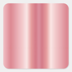 Rose Gold Your Custom Text Logo QR Code Blank Square Sticker
