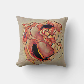 Rose Golden Throw Pillow