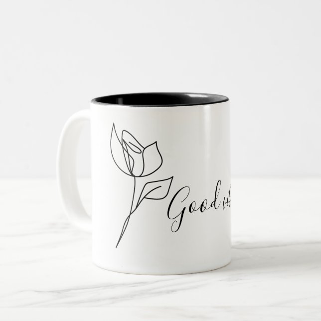  Rose "Good Vibes" Mug (Front Left)